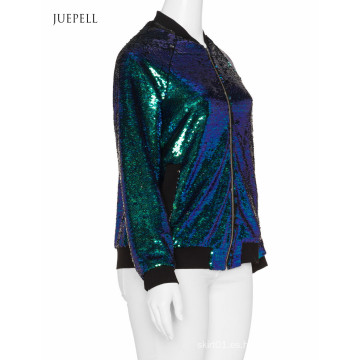 Chaqueta Sequin Bomber Mujer